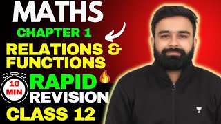 Relations amp Functions in 10 mins 😱🔥 Chapter 1 Maths Class 12 Boards 202223 Score 95 Vishal Khattar [upl. by Matilda866]