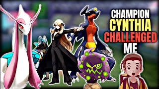 Battling the UNBEATABLE CYNTHIA😲  POKEMON SWORD AND SHIELD RANDOMIZER 46 [upl. by Holly-Anne]