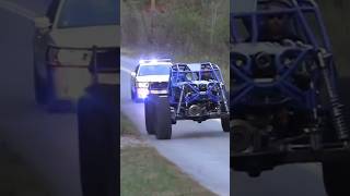 Rock Bouncer does Burnout Right in front of a Cop shorts burnout offroad [upl. by Skill]