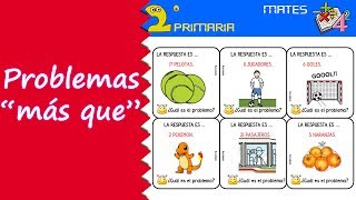 Mate 2º Primaria Tema 5 Problemas más qué buscar la diferencia [upl. by Melleta608]