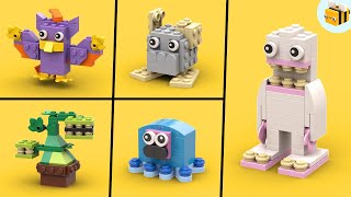 How to Build LEGO Mammott Noggin Toe Jammer Potbelly and Tweedle My Singing Monsters [upl. by Eniamert]