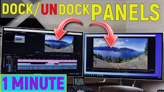 HOW TO DOCK  UNDOCK PANELS IN ADOBE PREMIERE PRO [upl. by Mack992]