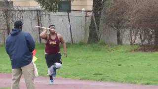 Tims last collegiate javelin throw  wins the conference championship event [upl. by Bonilla]