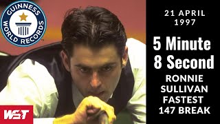 Ronnie OSullivans World Record Fastest 147 Break [upl. by Plafker462]