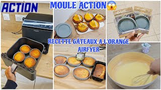 RECETTES AIRFYER GÂTEAU A LORANGE MOULE ACTION recettefacile gâteaufacile mouleaction airfryer [upl. by Diamante]