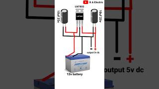 12v to 5v convert 7805 MOSFET project shorts youtubeshorts [upl. by Romie]