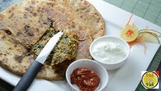 Palak Paneer Paratha  By Vahchef  vahrehvahcom [upl. by Nibaj]