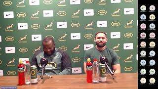 Ox Nche and Cobus Reinach ahead of Rugby Championship Test against Australia [upl. by Rosamund]