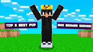 Top 5 pvp And Bedwar Server For Minecraft Pocket Edition minecraft mcpeserver serverminecraftpe [upl. by Arbba]