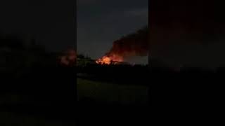 Vasto incendio in azienda avicola [upl. by Liuqa]