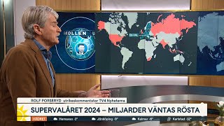 2024 – året då halva jordens befolkning går till val  Nyhetsmorgon  TV4 amp TV4 Play [upl. by Leidgam]