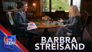 James Brolin Rose Petals and Cloning the Dog  Barbra Streisand Talks to Stephen Colbert Part … [upl. by Einiffit]