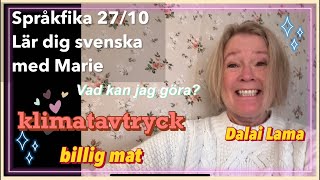 Språkfika 2710  Lär dig svenska svenskamedmarie [upl. by Adnomar374]