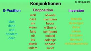 A1 A2 B1 B2 C1 Übungen Konjunktionen connector Endposition Inversion weil wenn als ob [upl. by Erikson]