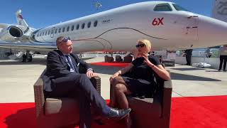 Dassault Falcon 6X interview static display EBACE 2024 [upl. by Pacian]