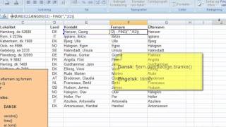 Excel  Manipulering af tekst 2 [upl. by Gershon314]