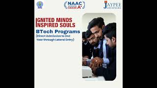 Lateral Entry Admission Open jaypeeuniversity btechcourses juit [upl. by Arihday916]