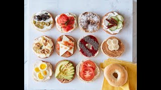 Bagels 8 Ways  Easy Breakfast Recipes  Weelicious [upl. by Llet390]