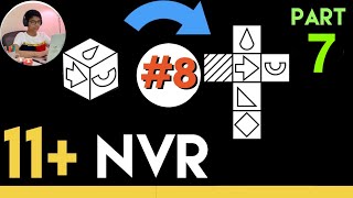 11 Plus Non Verbal Reasoning  Type 8  Nets and Cubes Nets to Cube  Part 7  Lessonade [upl. by Tessy]