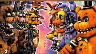 Nightmare animatronics 🆚 withered animatronics ￼￼￼￼ [upl. by Etnohs827]