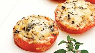 Fresh Tomato Recipe Baked Parmesan Tomatoes [upl. by Ennazus]