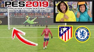 PENALTIS CON CASTIGO ¡¡RETO PES 2019 😱 Atlético Madrid vs Chelsea [upl. by Ailaht]