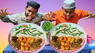 Spicy Fish Curry And Egg Curry With Rice Eating Challenge with Green Chilli  Eating Competition [upl. by Johns197]