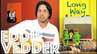 Guitar Lesson How To Play Long Way by Eddie Vedder [upl. by Kerred]