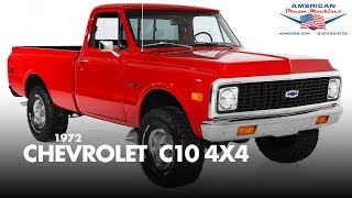 1972 Chevrolet C10 4x4 Short Box  For Sale  RED [upl. by Akired855]