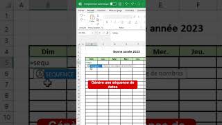 Comment créer le calendrier 2023 sur Excel [upl. by Nnylamme]