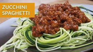 Keto Zucchini Spaghetti Zucchetti  Low Carb Spaghetti Noodles KetoBox [upl. by Artim]