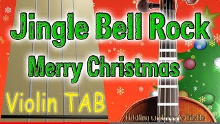 Jingle Bell Rock  Merry Christmas  Violin  Play Along Tab Tutorial [upl. by Alyehc471]