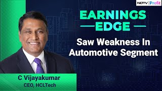 Saw Unexpected Weakness In Automotive HCLTech CEO  NDTV Profit [upl. by Abigael]