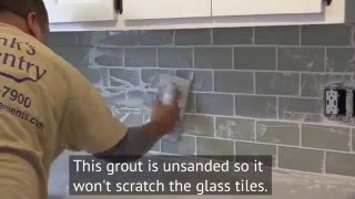 How to Install a Glass Subway Tile Backsplash in New Jersey [upl. by Certie]