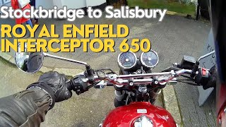 Stockbridge to Salisbury  Royal Enfield Interceptor 650 pillion ride  Sena 10c [upl. by Annelg]