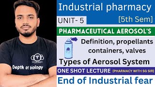 Pharmaceutical aerosols  Definition  propellants  Containers  valves  types of aerosol system [upl. by Eblehs]