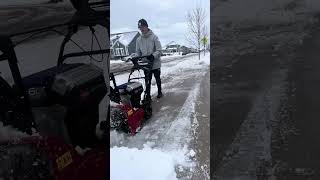 Toro Electric 60V SnowMaster plowing through 5” of slush and wet snow ToroPartner snowremoval [upl. by Suiraj999]