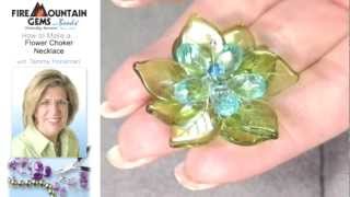 How to Make a Flower Choker Necklace [upl. by Kcyred]