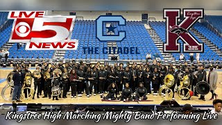 Kingstree High School Marching Mighty Merge Band at the Citadel Basketball Game in Charleston SC [upl. by Arocal]