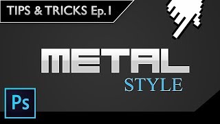 Tips amp Tricks Ep1  Photoshop  Effet Texte Metal [upl. by Nnaylime322]