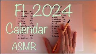 ASMR F1 2024 Calendar Review Video [upl. by Ardnwahs]