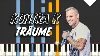 Kontra K  Träume Piano Tutorial [upl. by Joelie]