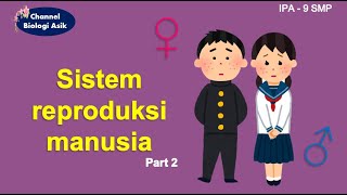 Sistem reproduksi pada manusia part 2  IPA kelas 9 SMP [upl. by Anallese]