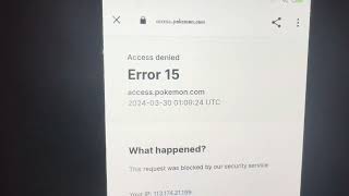 error 15 en pokemon go [upl. by Aynahs197]