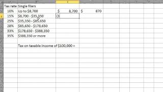 Using tax brackets to calculate tax [upl. by Bartholomeus]