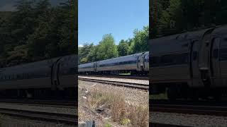 Amtrak double consist through Lorton VA [upl. by Hairej]