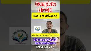 HP GK Basics to Advance  Crack your exam in first attempt  hp hpas hpexams [upl. by Madelina]