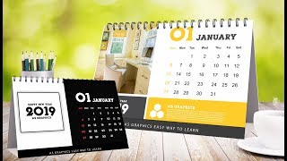 Desk Calendars Design in  CorelDraw x7 [upl. by Mikaela]