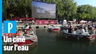 A Paris le cinéma flottant du bassin de la Villette enchante les Parisiens [upl. by Naujd132]