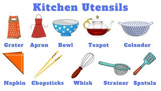 Vocabulary  Kitchen Utensils  Kitchen Tools and Utensils  Kitchen Utensils in English  Words [upl. by Eedyah]